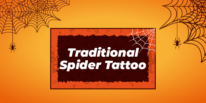 traditional spider tattoo drawing